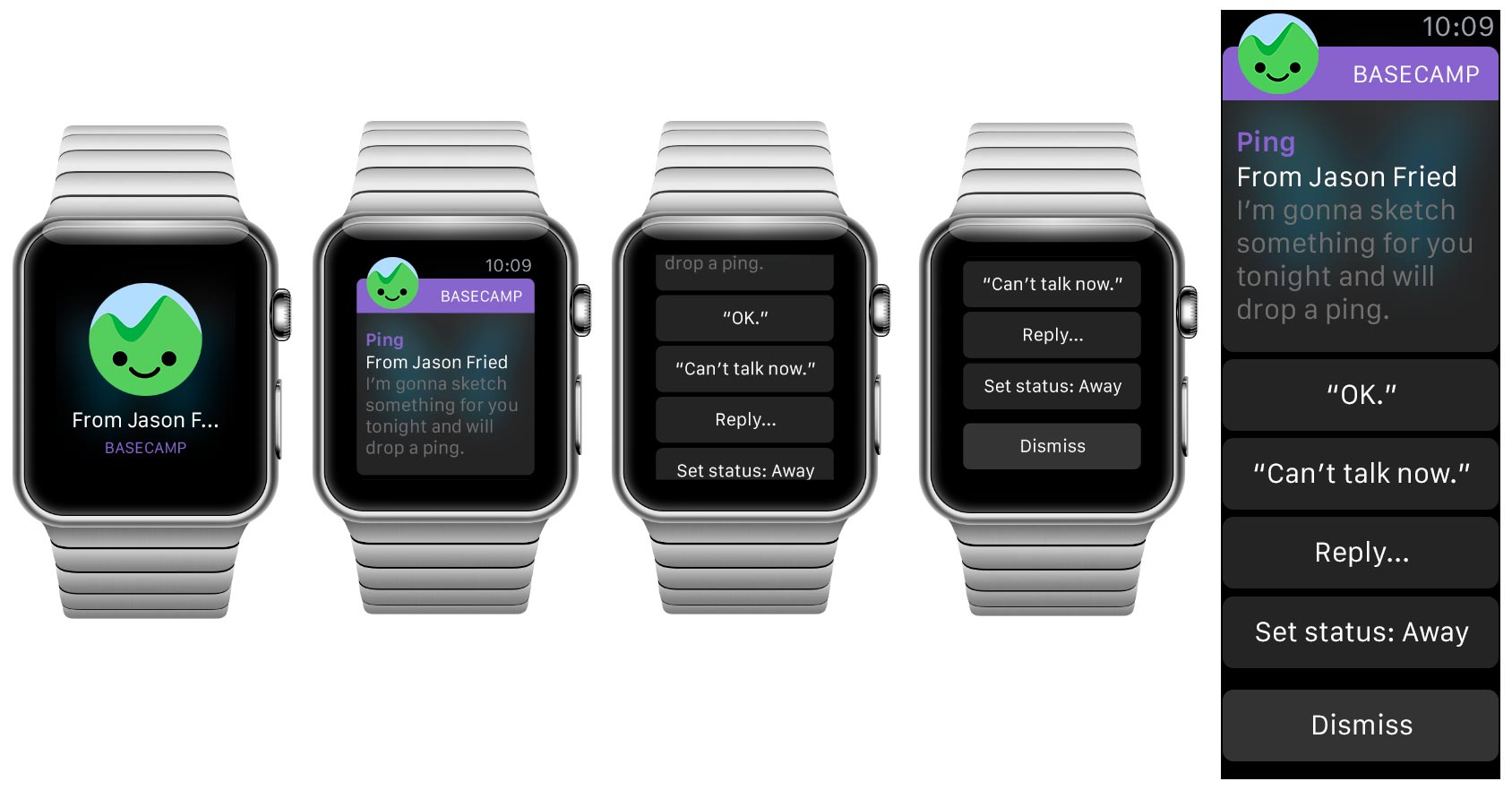 Apple Watch pings flow