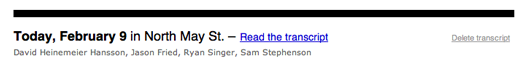New transcript design