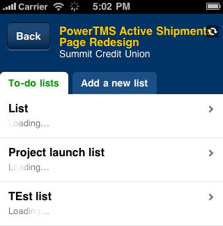 List preview loading