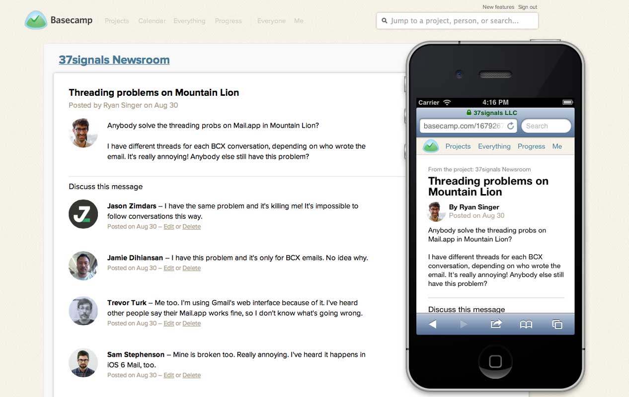 Compare web and mobile