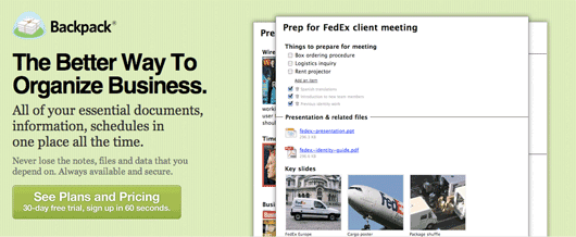 Backpack homepage 2