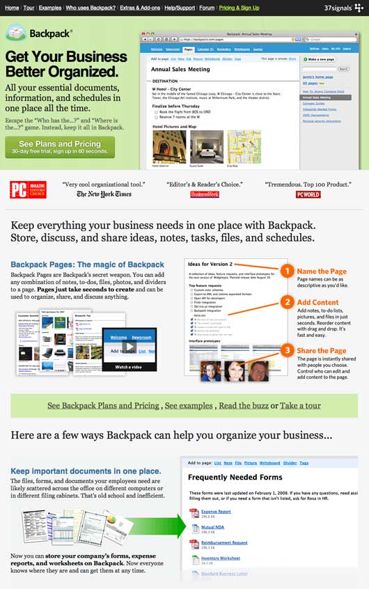 Final home page