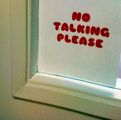 no talking